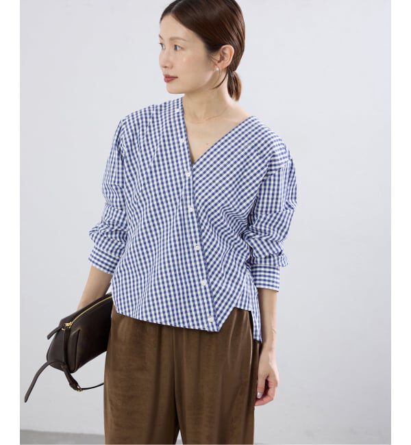 IENA「《新色/追加》MA/RE/マレ カシュクールシャツ SIGNITURE SH」|シャツ・ブラウス|