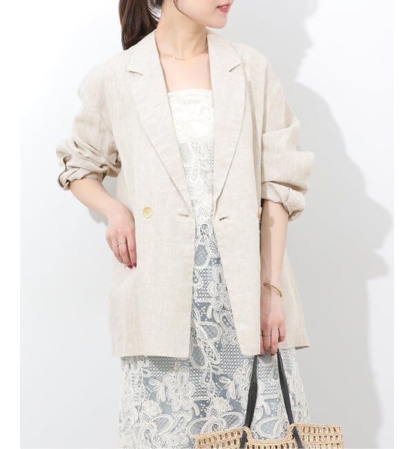 JOURNAL STANDARD relume「ベルギーリネンテーラードダブルジャケット」|テーラードジャケット|