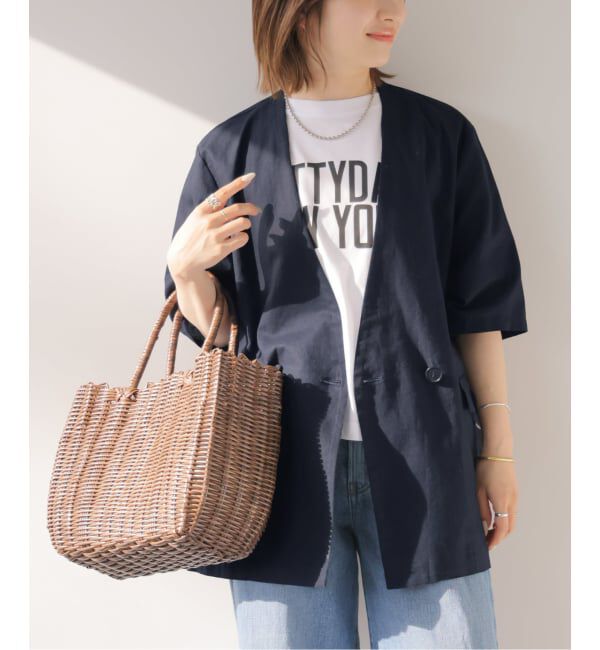JOURNAL STANDARD relume「［手洗い可］リネンコットンハーフスリーブジャケット」|その他|