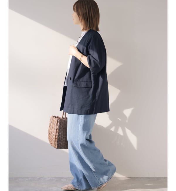 JOURNAL STANDARD relume「［手洗い可］リネンコットンハーフスリーブジャケット」|その他|