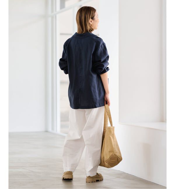 FRAMeWORK「ソフトリネンライトジャケット」|テーラードジャケット|