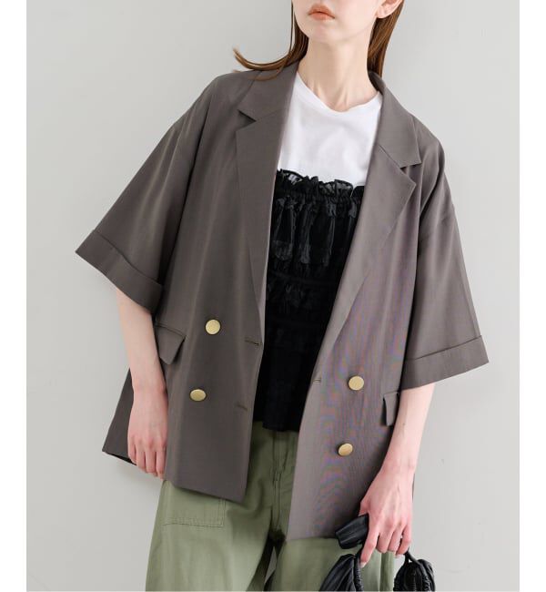 U by SPICK&SPAN「《追加》ウォッシャブルリネンジャケット」|テーラードジャケット|