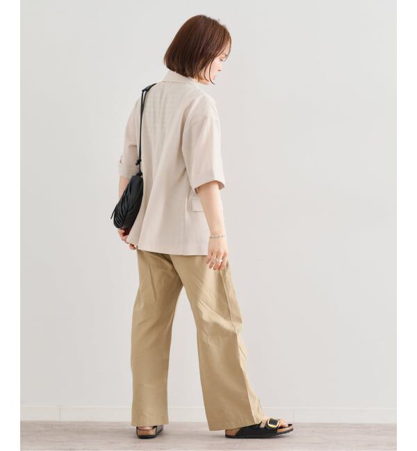 U by SPICK&SPAN「《追加》ウォッシャブルリネンジャケット」|テーラードジャケット|
