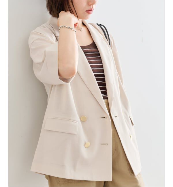 U by SPICK&SPAN「《追加》ウォッシャブルリネンジャケット」|テーラードジャケット|