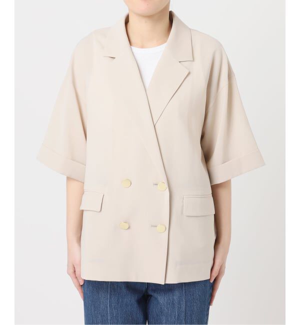 U by SPICK&SPAN「《追加》ウォッシャブルリネンジャケット」|テーラードジャケット|