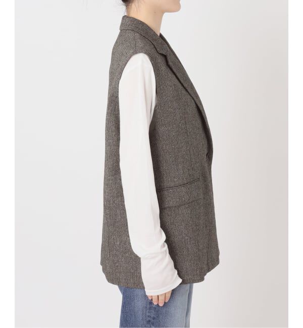 Spick and Span「《セットアップ可》ネップツイードシングルブレストジレ」|その他|