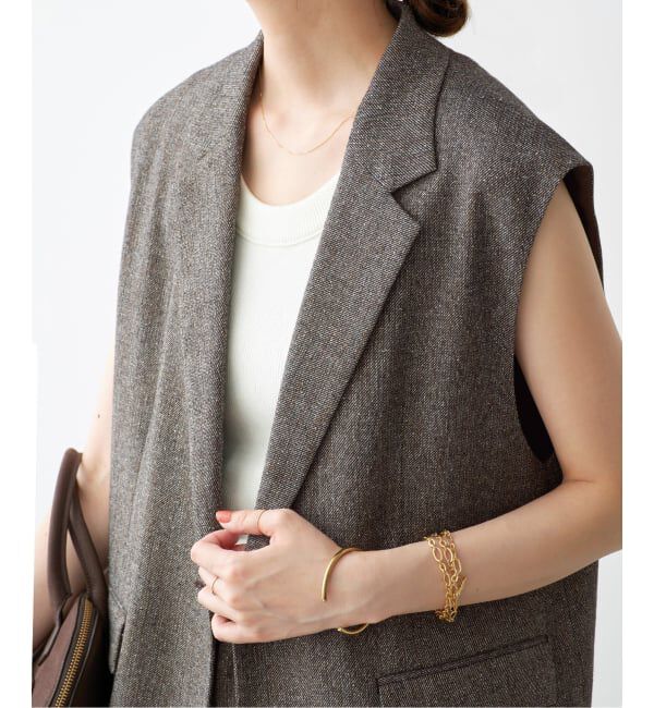 Spick and Span「《セットアップ可》ネップツイードシングルブレストジレ」|その他|