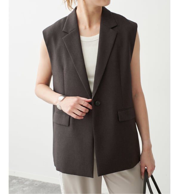 Spick and Span「《セットアップ可》メランジシングルブレストジレ」|その他|