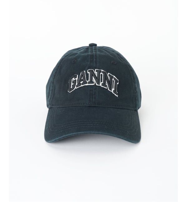 U by SPICK&SPAN「《新宿・WEB限定》GANNI / ガニー Washed Cotton Canvas Cap Emb」|キャップ・キャスケット|