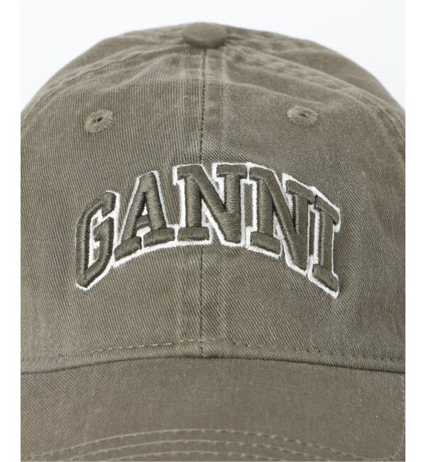 U by SPICK&SPAN「《新宿・WEB限定》GANNI / ガニー Washed Cotton Canvas Cap Emb」|キャップ・キャスケット|