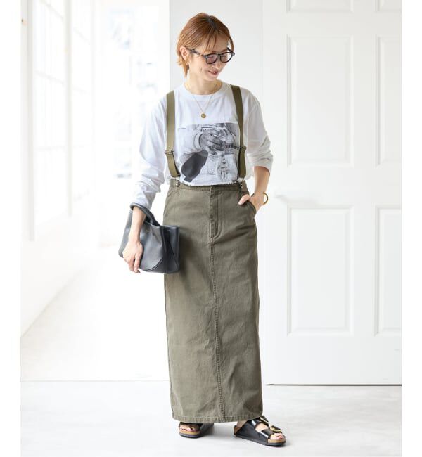 Spick and Span「サスペンダー付きワーカータイトスカート」|スカート|