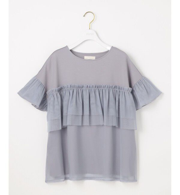 ANY SIS「【洗える】チュール重ね プルオーバー」|Tシャツ・カットソー|