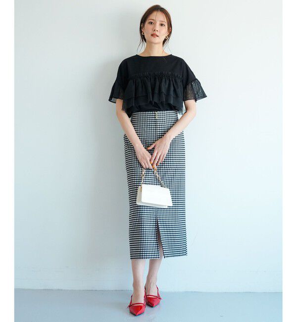 ANY SIS「【洗える】チュール重ね プルオーバー」|Tシャツ・カットソー|