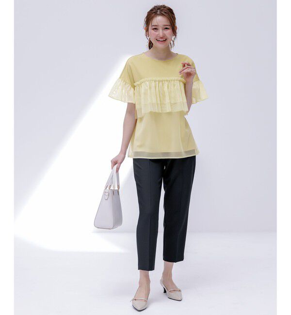 ANY SIS「【洗える】チュール重ね プルオーバー」|Tシャツ・カットソー|
