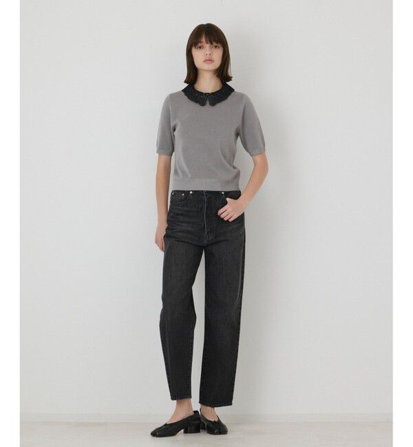 GRACE CONTINENTAL「レースカラーラメニットトップ」|その他|