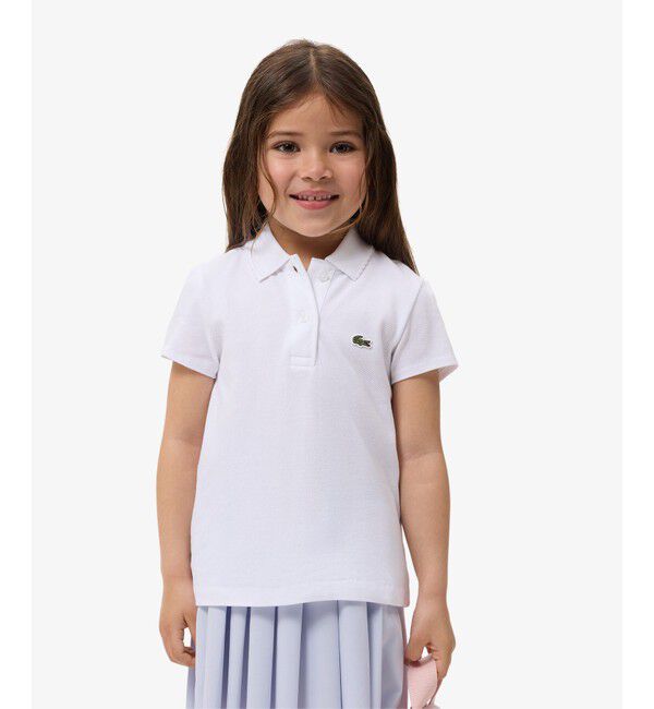 LACOSTE「鹿の子地キッズポロシャツ」|ポロシャツ|ホワイト