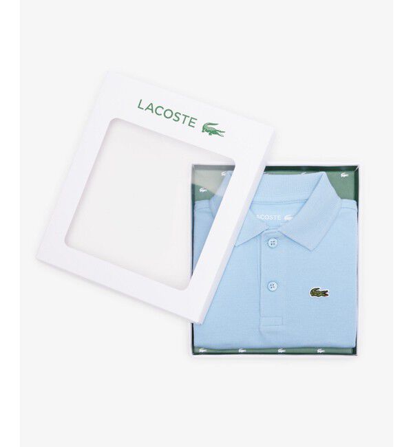 LACOSTE「新生児鹿の子地ボディスーツ」|ロンパース|