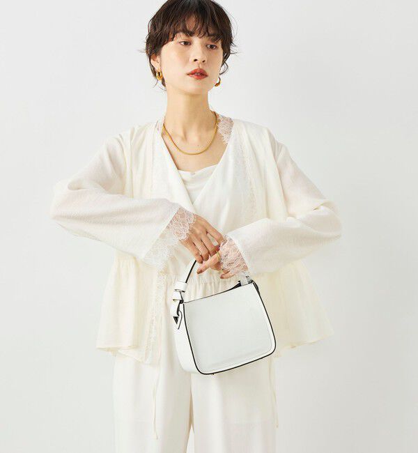 NOLLEY'S sophi「ウォッシャブルレーストリミングオーガンジーブラウス」|シャツ・ブラウス|