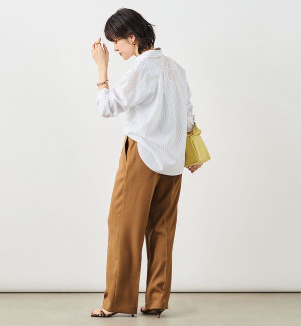 NOLLEY'S「《セットアップ対応》ウォッシャブルハイスペック麻調愛されセミワイドパンツ」|その他|