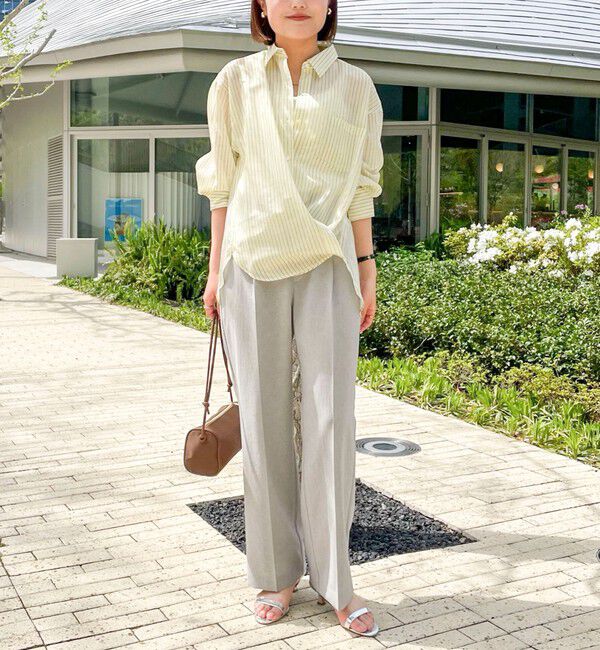 NOLLEY'S sophi「ウォッシャブルMARSALAシアーストライプ3WAYシャツ」|シャツ・ブラウス|