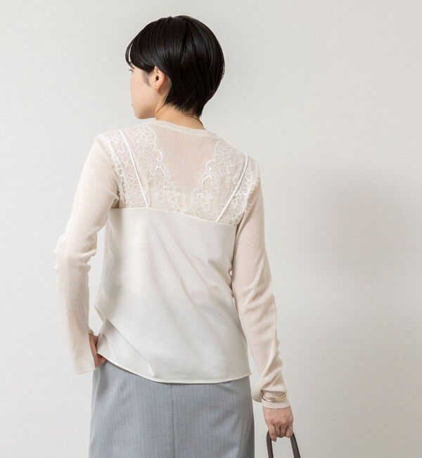 NOLLEY'S sophi「ウォッシャブルVIN-SATIN WITH LACE CAMI」|シャツ・ブラウス|