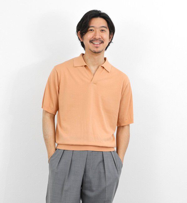 NOLLEY'S goodman「強撚シルクコットン 成型スキッパーニットポロ 26SS / ウォッシャブル」|ポロシャツ|