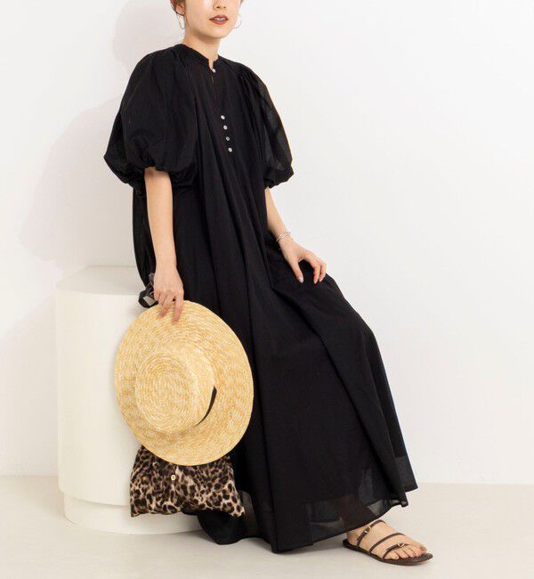 NOLLEY'S「【一部WEB限定カラーアイテム】ウォッシャブルハンドスモックバルーン袖ワンピース」|ワンピース|