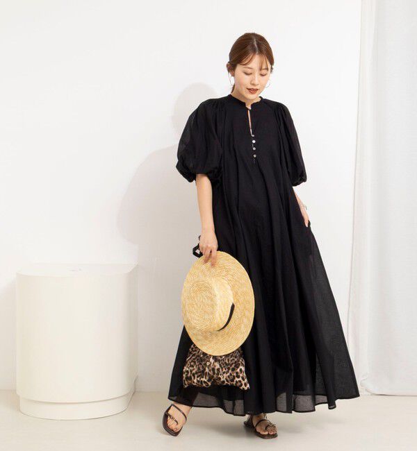 NOLLEY'S「【一部WEB限定カラーアイテム】ウォッシャブルハンドスモックバルーン袖ワンピース」|ワンピース|