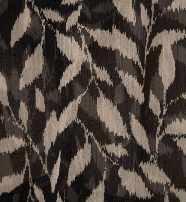 NOLLEY'S「【Import Fabric】ウォッシャブル楊柳リーフ柄フリルブラウス」|シャツ・ブラウス|