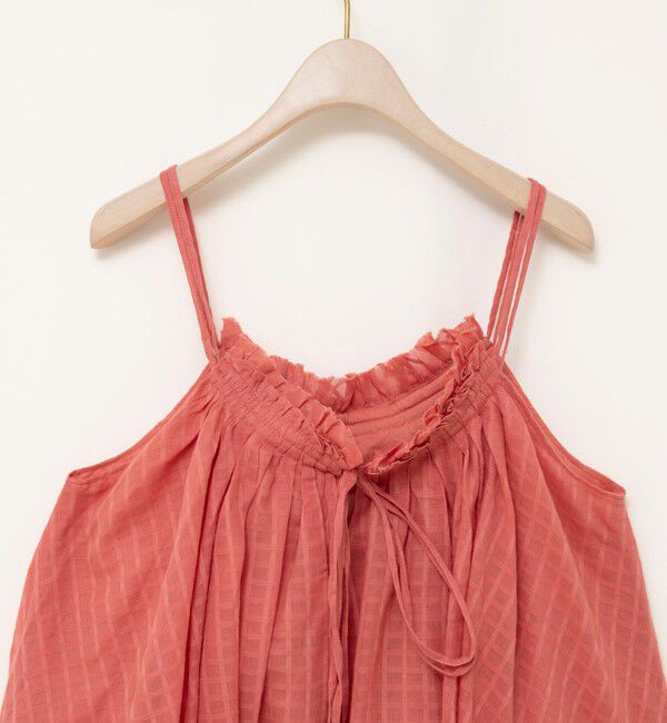 NOLLEY'S sophi「【WALANCE/ワランス】natural dye sheer cotton check gather camisole」|シャツ・ブラウス|