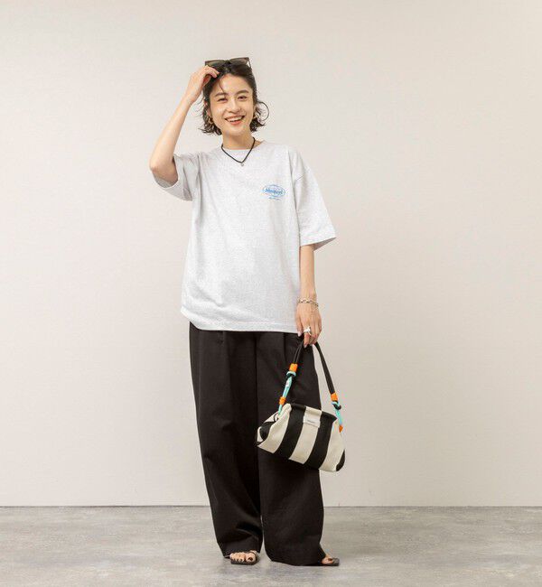 MAQWEL「【MAQWEL/マクウェル】ウォッシャブル Maqwel Earth ワイドボディプリントTシャツ」|Tシャツ・カットソー|