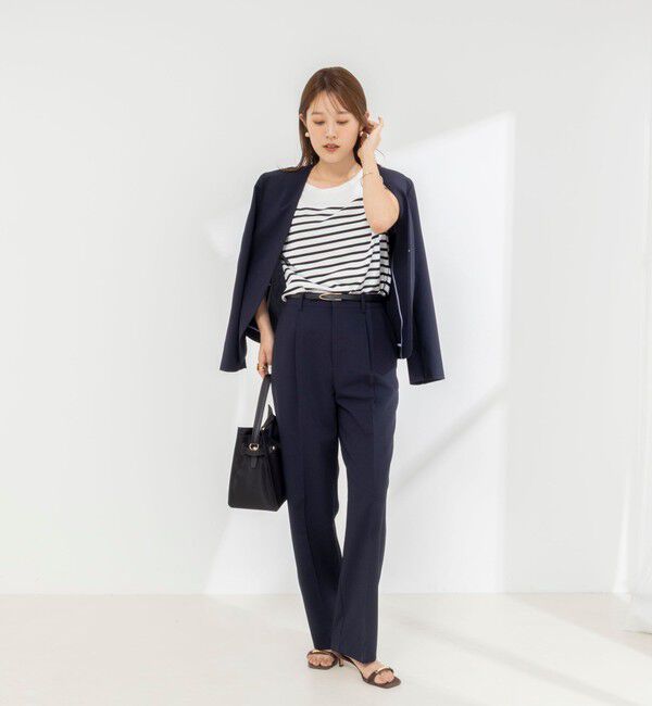NOLLEY'S「《セットアップ対応/接触冷感》【BECシリーズ】ハイスペックトロVネックジャケット」|ノーカラージャケット|