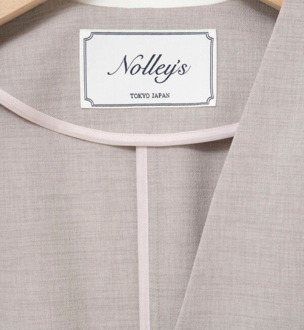 NOLLEY'S「《セットアップ対応/接触冷感》【BECシリーズ】ハイスペックトロVネックジャケット」|ノーカラージャケット|