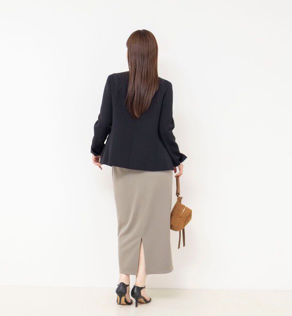 NOLLEY'S sophi「《セットアップ対応》ウォッシャブルダブルクロスノーカラージャケット」|ノーカラージャケット|