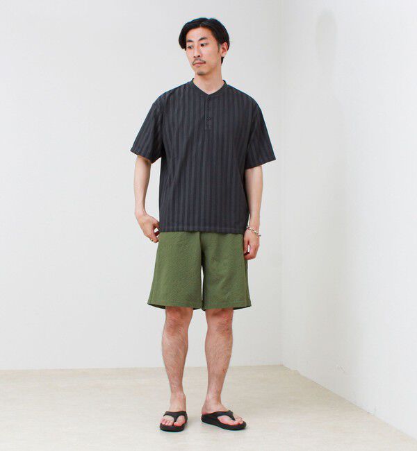 GLOSTER「シアージャガード ヘンリーネックTシャツ」|Tシャツ・カットソー|