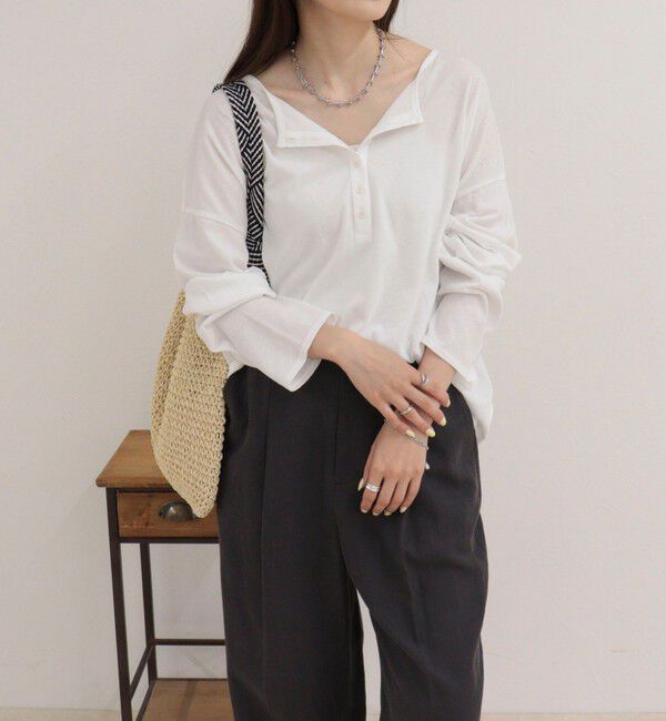 fredy emue「ヘンリー2WAYルーズロンTシャツ」|Tシャツ・カットソー|