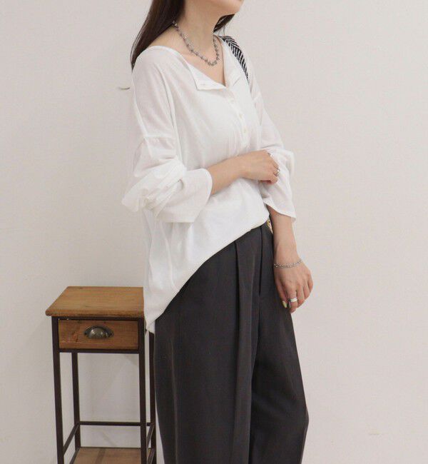 fredy emue「ヘンリー2WAYルーズロンTシャツ」|Tシャツ・カットソー|