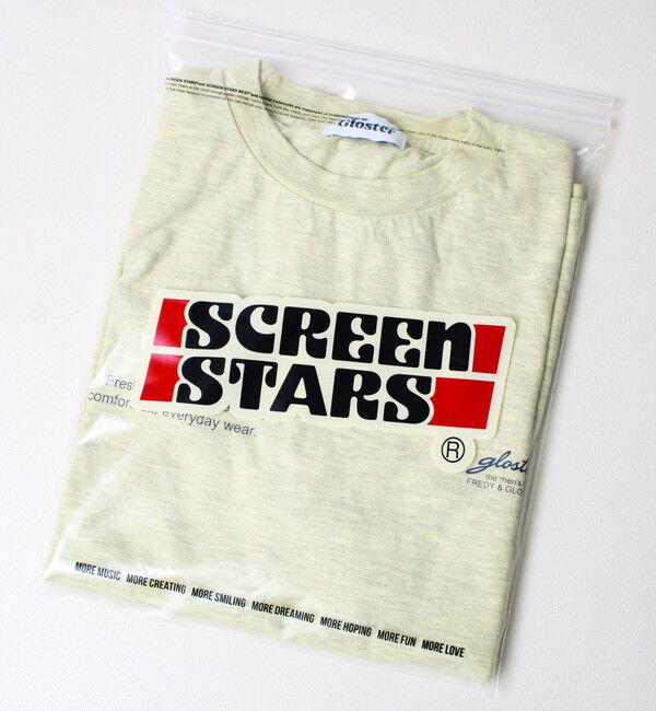 GLOSTER「【SCREEN STARS/スクリーンスターズ】杢ボディ染め 配色ロゴ クルーネックカラーＴシャツ」|Tシャツ・カットソー|