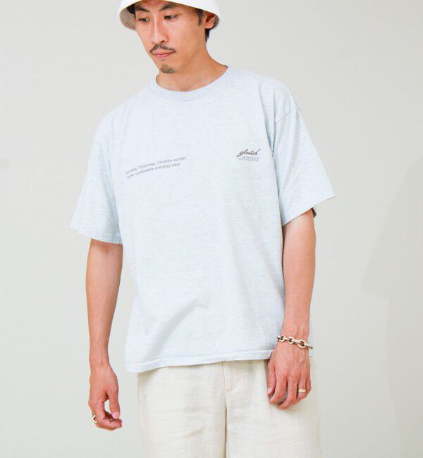 GLOSTER「【SCREEN STARS/スクリーンスターズ】杢ボディ染め 配色ロゴ クルーネックカラーＴシャツ」|Tシャツ・カットソー|