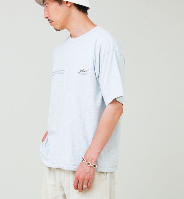 GLOSTER「【SCREEN STARS/スクリーンスターズ】杢ボディ染め 配色ロゴ クルーネックカラーＴシャツ」|Tシャツ・カットソー|