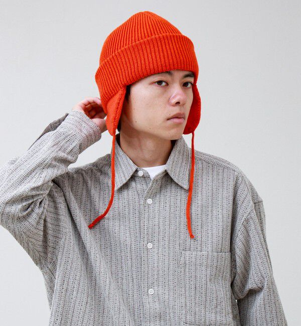 GLOSTER「【ユニセックス】イヤーカバー ニットワッチキャップ 耳あて付きニット帽」|ニット帽|