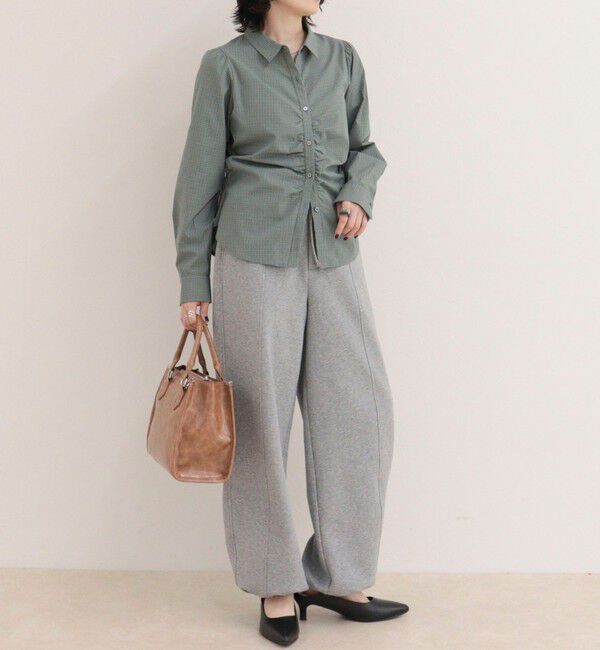 fredy emue「【WEB限定カラーあり】フロントギャザーコンパクトシャツ」|シャツ・ブラウス|