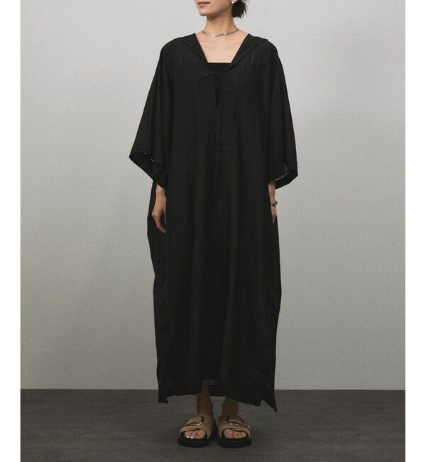 SALON adam et rope'「コットンシルクフードカフタンワンピース」|ワンピース|