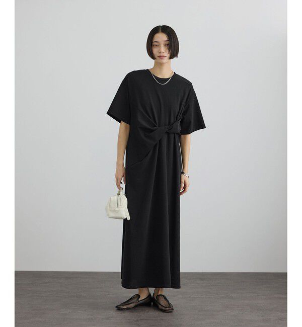 SALON adam et rope'「【WEB限定】ドライコットンツイストディテールワンピース」|ワンピース|