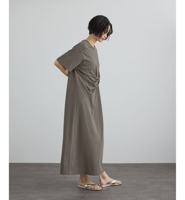 SALON adam et rope'「【WEB限定】ドライコットンツイストディテールワンピース」|ワンピース|