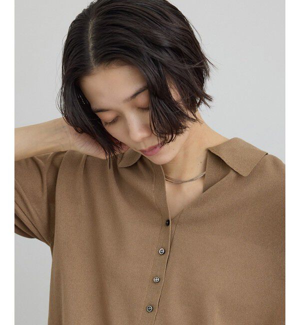 SALON adam et rope'「【WEB限定】ドライタッチポロニットカーディガン / 洗える」|カーディガン|