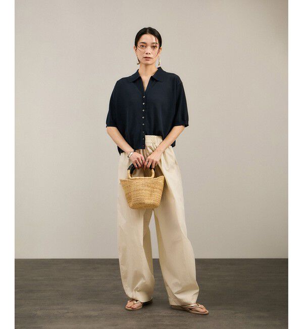 SALON adam et rope'「【WEB限定】ドライタッチポロニットカーディガン / 洗える」|カーディガン|