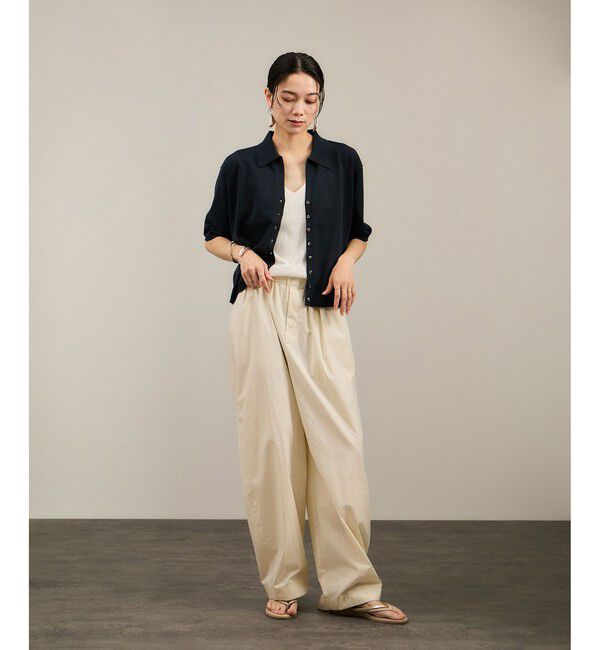 SALON adam et rope'「【WEB限定】ドライタッチポロニットカーディガン / 洗える」|カーディガン|