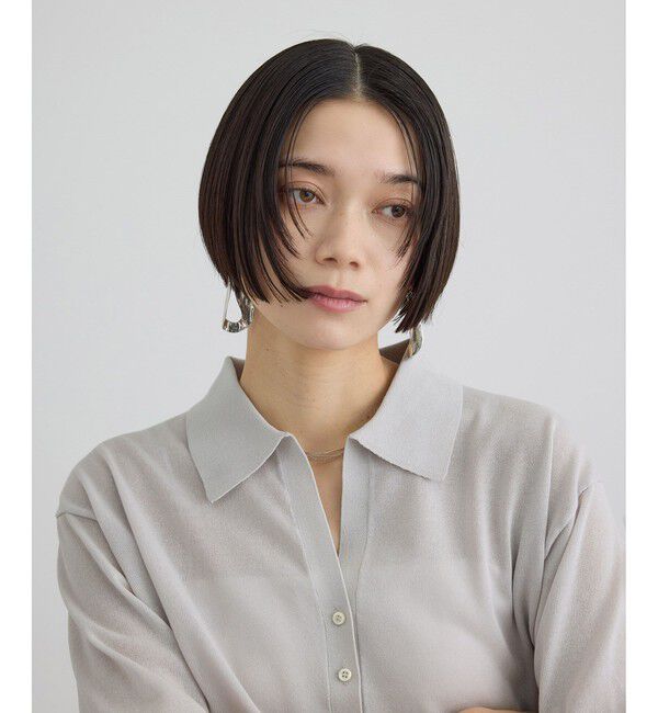 SALON adam et rope'「【WEB限定】ドライタッチポロニットカーディガン / 洗える」|カーディガン|