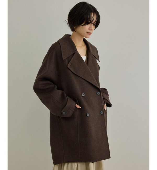 SALON adam et rope'「シャルムリバーショートPコート」|ピーコート|